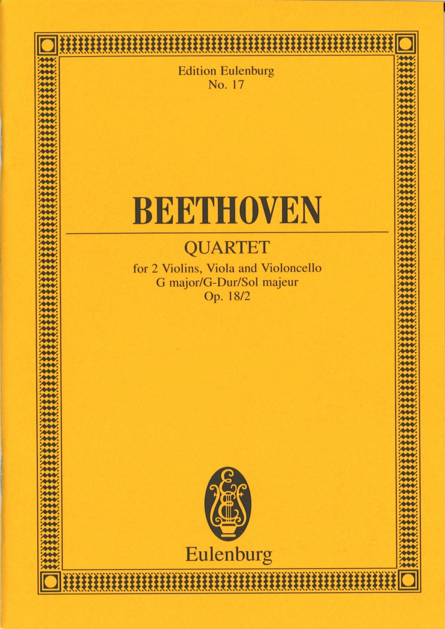 Beethoven, String Quartet op. 18/2 (Eulenburg)