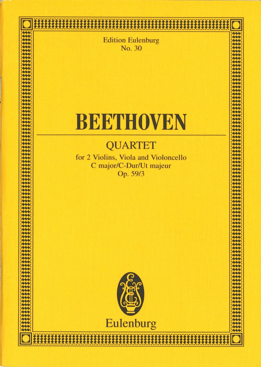 Beethoven, String Quartet op. 59/3 (Eulenburg)