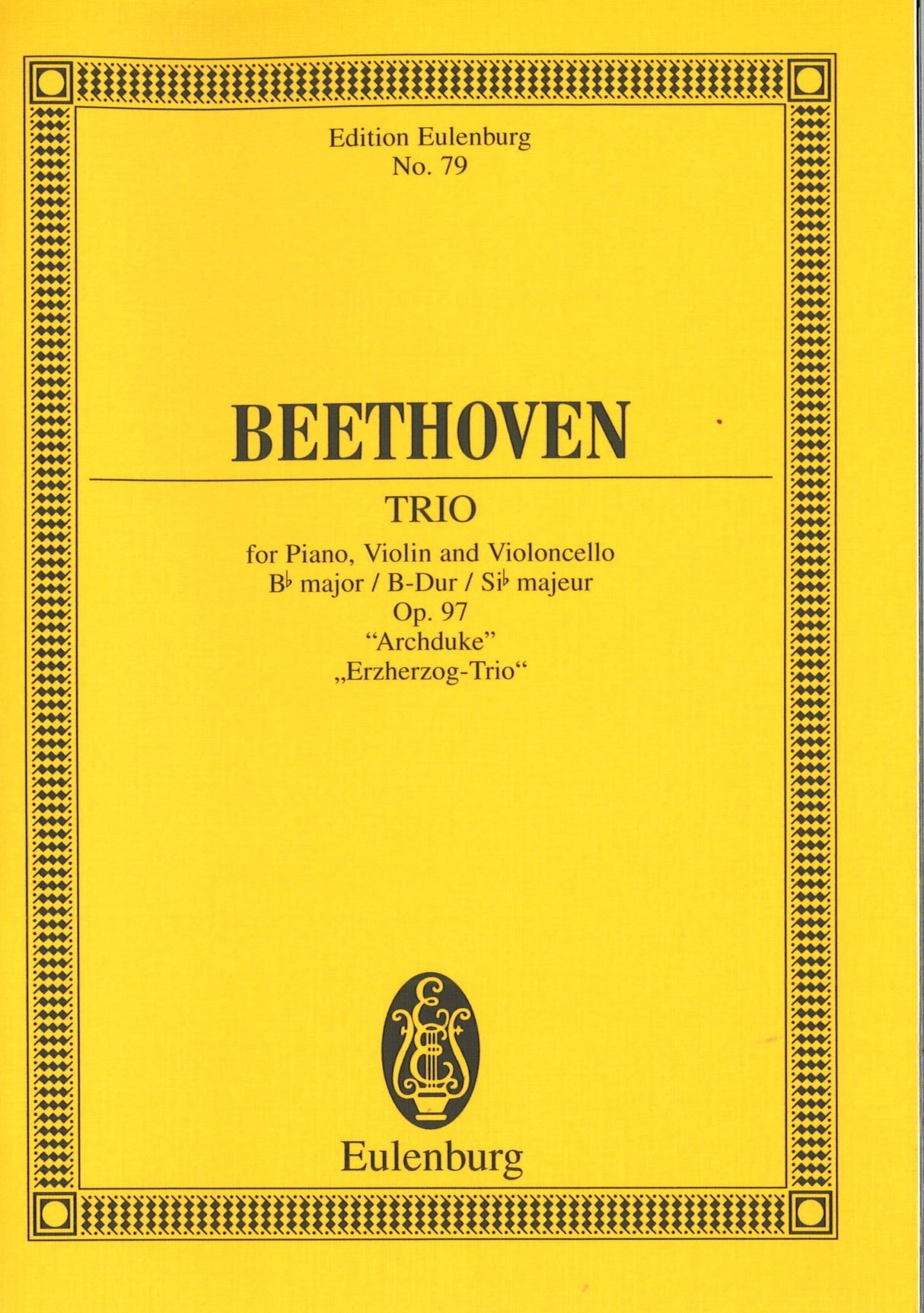 Beethoven, Piano Trio op. 97 'Archduke' (Eulenburg)