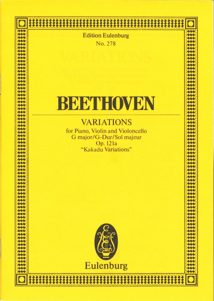 Beethoven, Piano Trio op. 121a in G (Eulenburg)