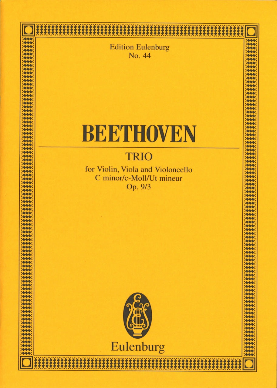Beethoven, String Trio op. 9/3, c minor (Eulenburg)
