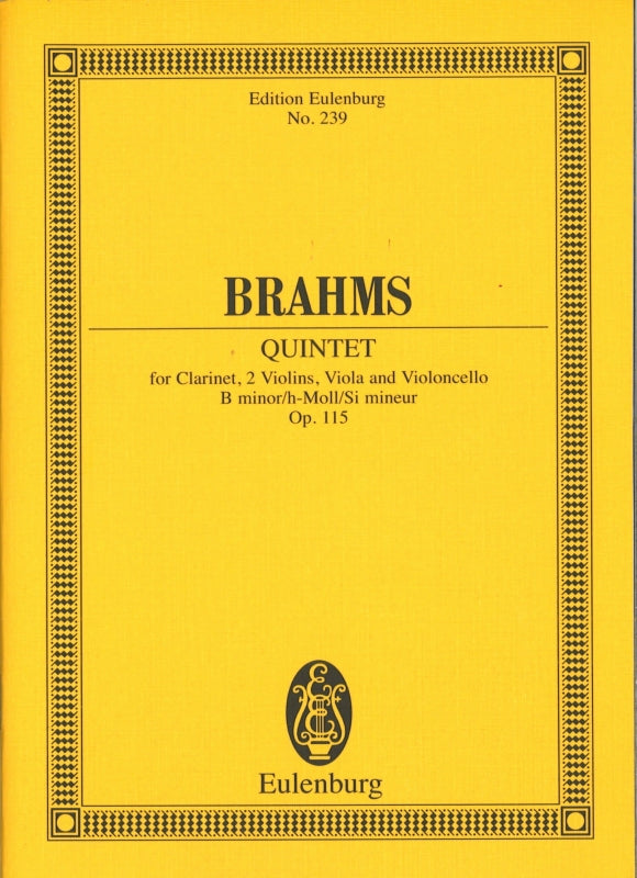 Brahms, Quintet op. 115 b min. (Cl,Str) (Eulenburg)
