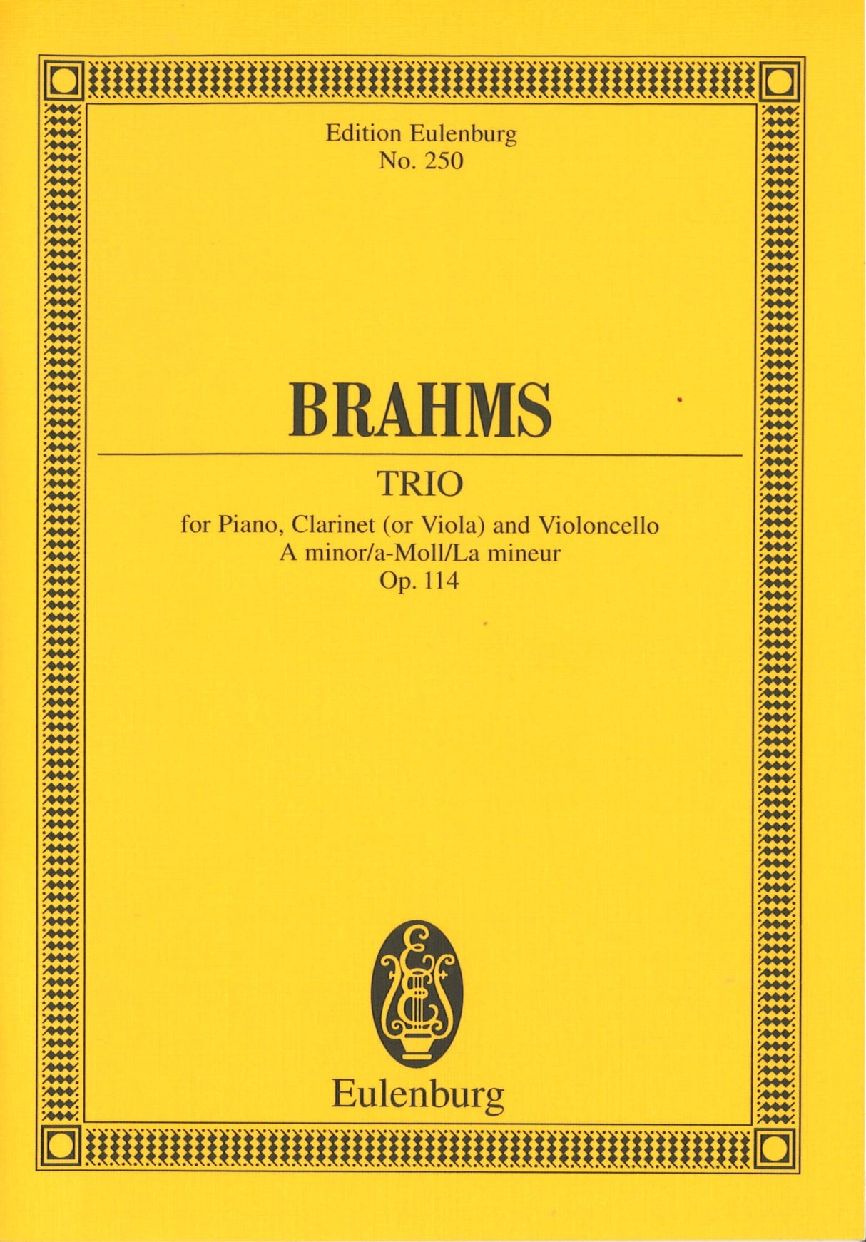 Brahms, Trio op. 114 in a (Cl,Vc,Pf) (Eulenburg)
