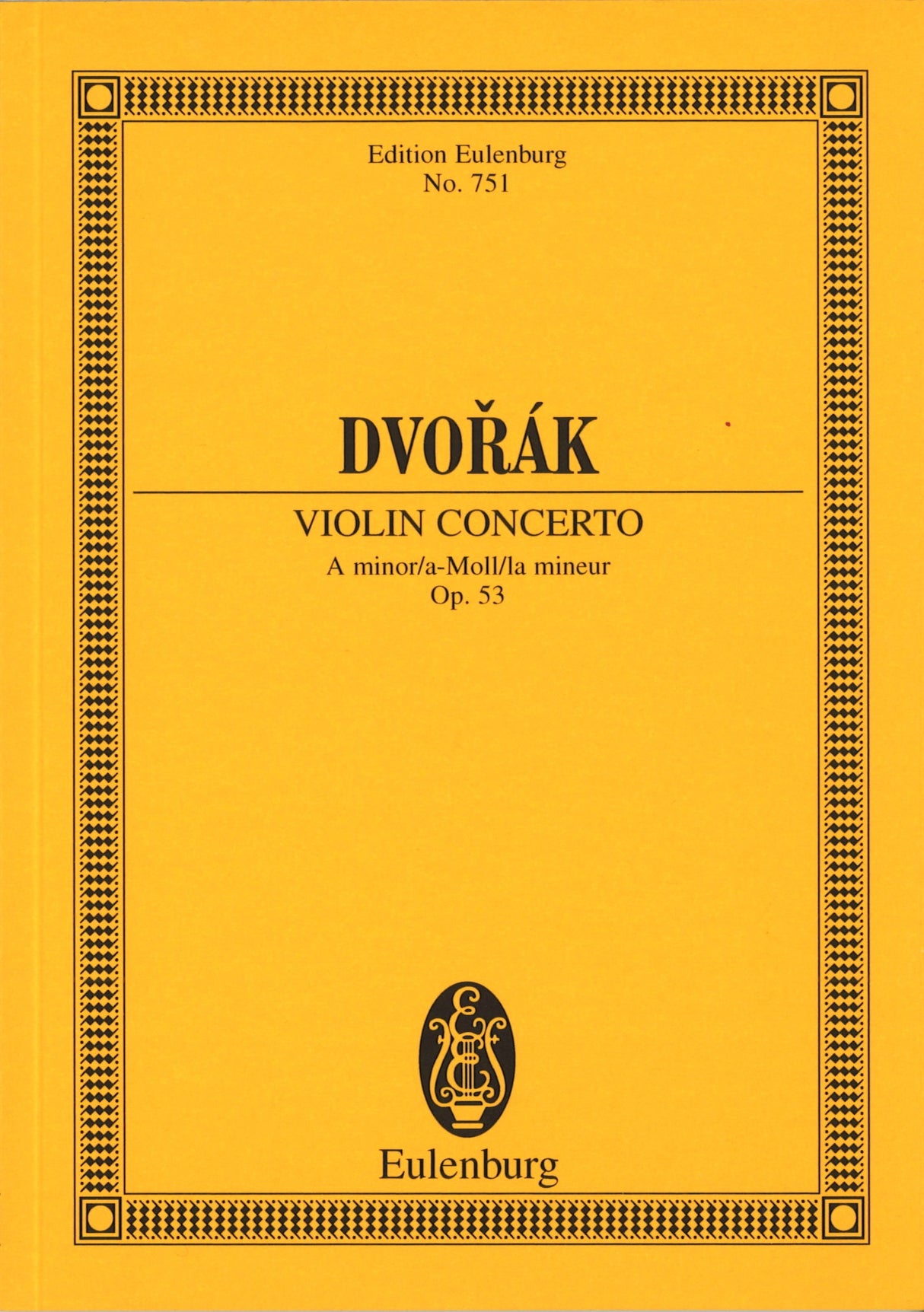 Dvorak, Concerto for Violin op. 53 B 108 (Eulenburg)