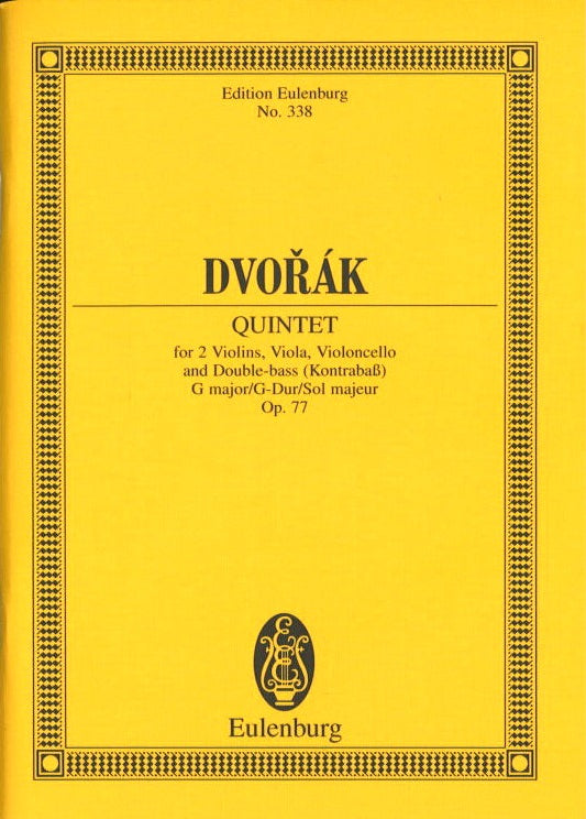 Dvorak, String Quintet op. 77 in G (Eulenburg)