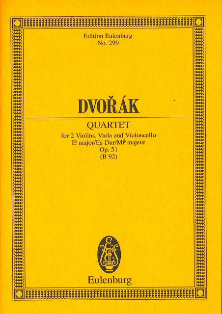 Dvorak, String Quartet No.10 op. 51 B 92 (Eulenburg)