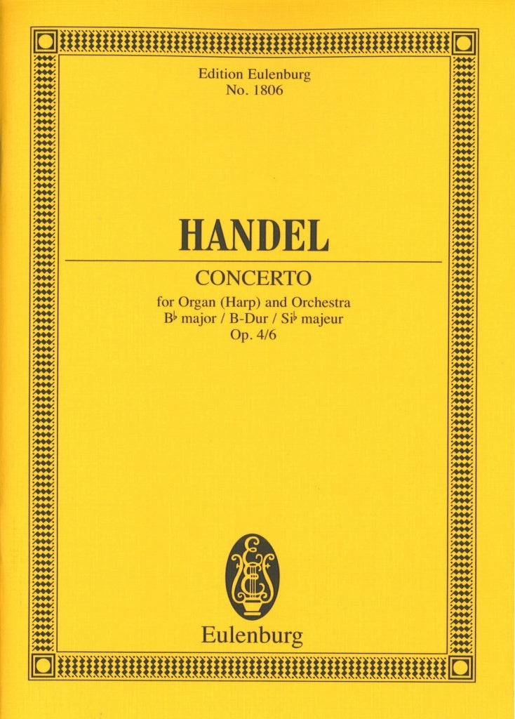 Handel, Concerto for Organ op. 4/6 in Bb (Eulenburg)
