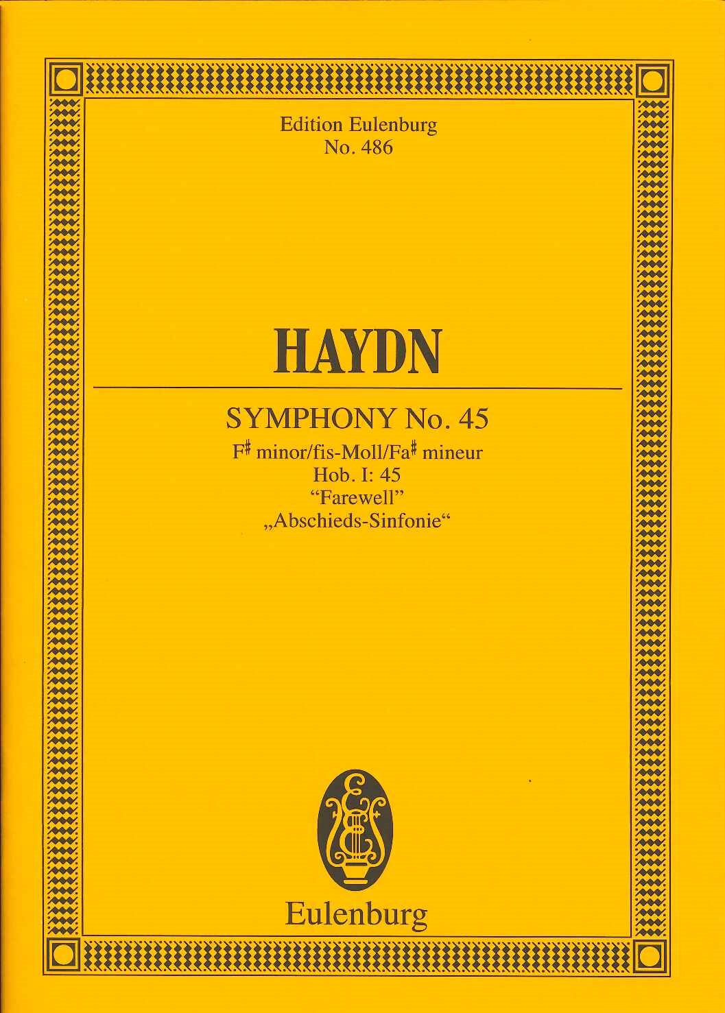Haydn, Symphony No. 45 in f# 'Farewell' (Eulenburg)