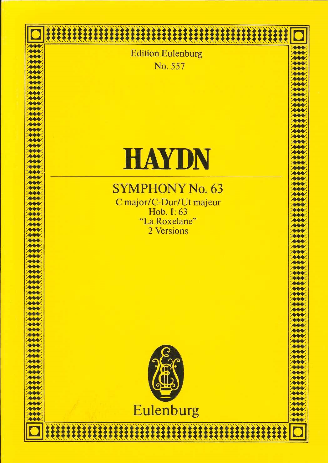 Haydn, Symphony No. 63 in C, La Roxelane (Eulenburg)