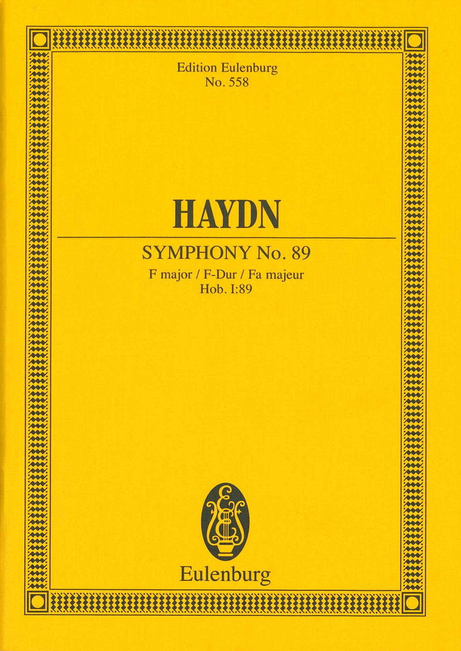 Haydn, Symphony No. 89, F major (Eulenburg)
