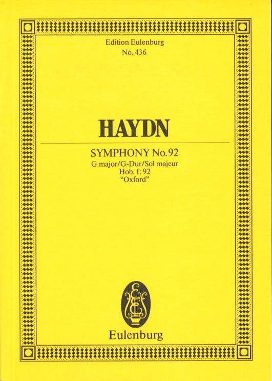 Haydn, Symphony No. 92 in G 'Oxford' (Eulenburg)