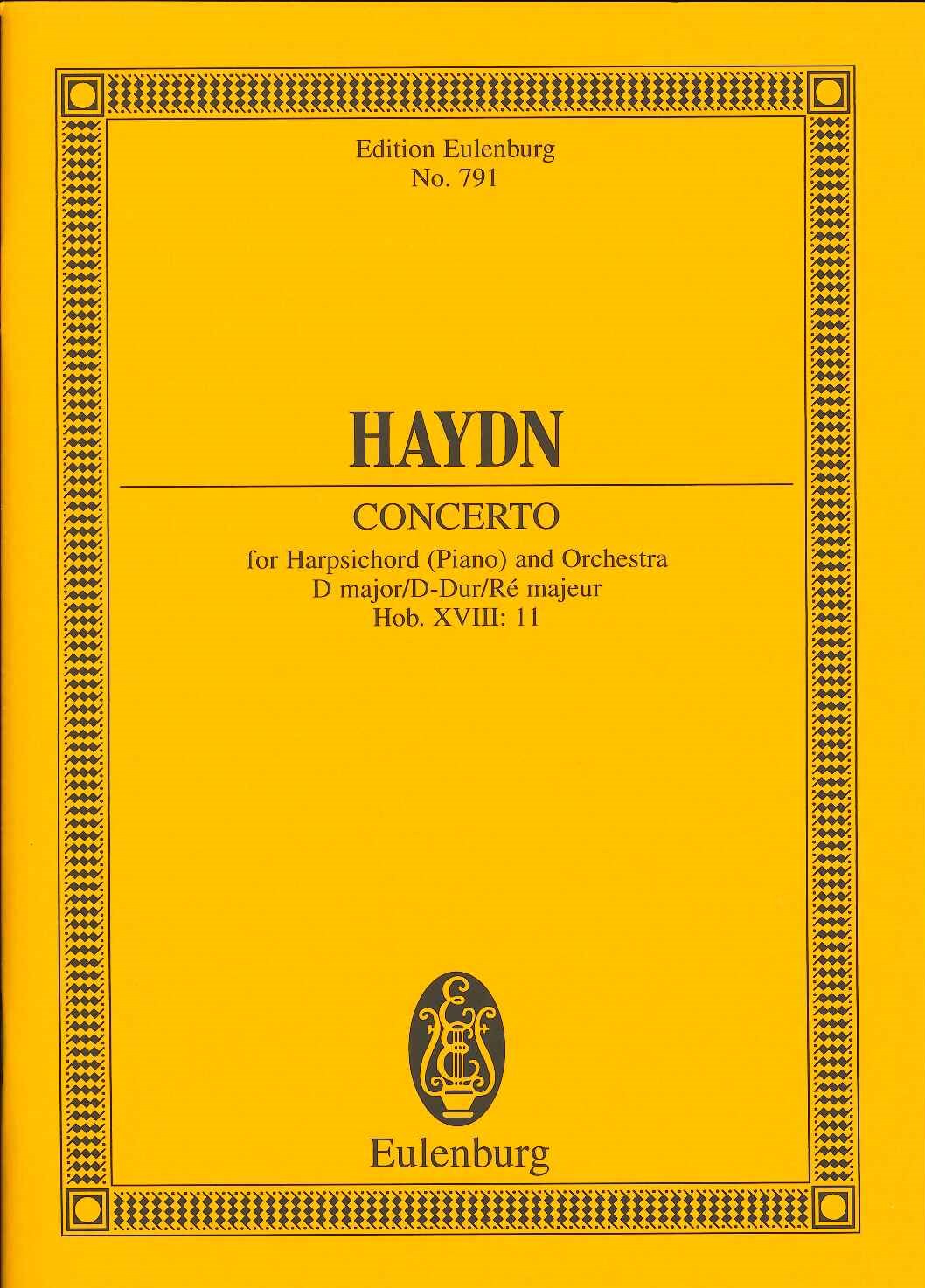 Haydn, Concerto for Kbd Hob. 18/11 in D (Eulenburg)
