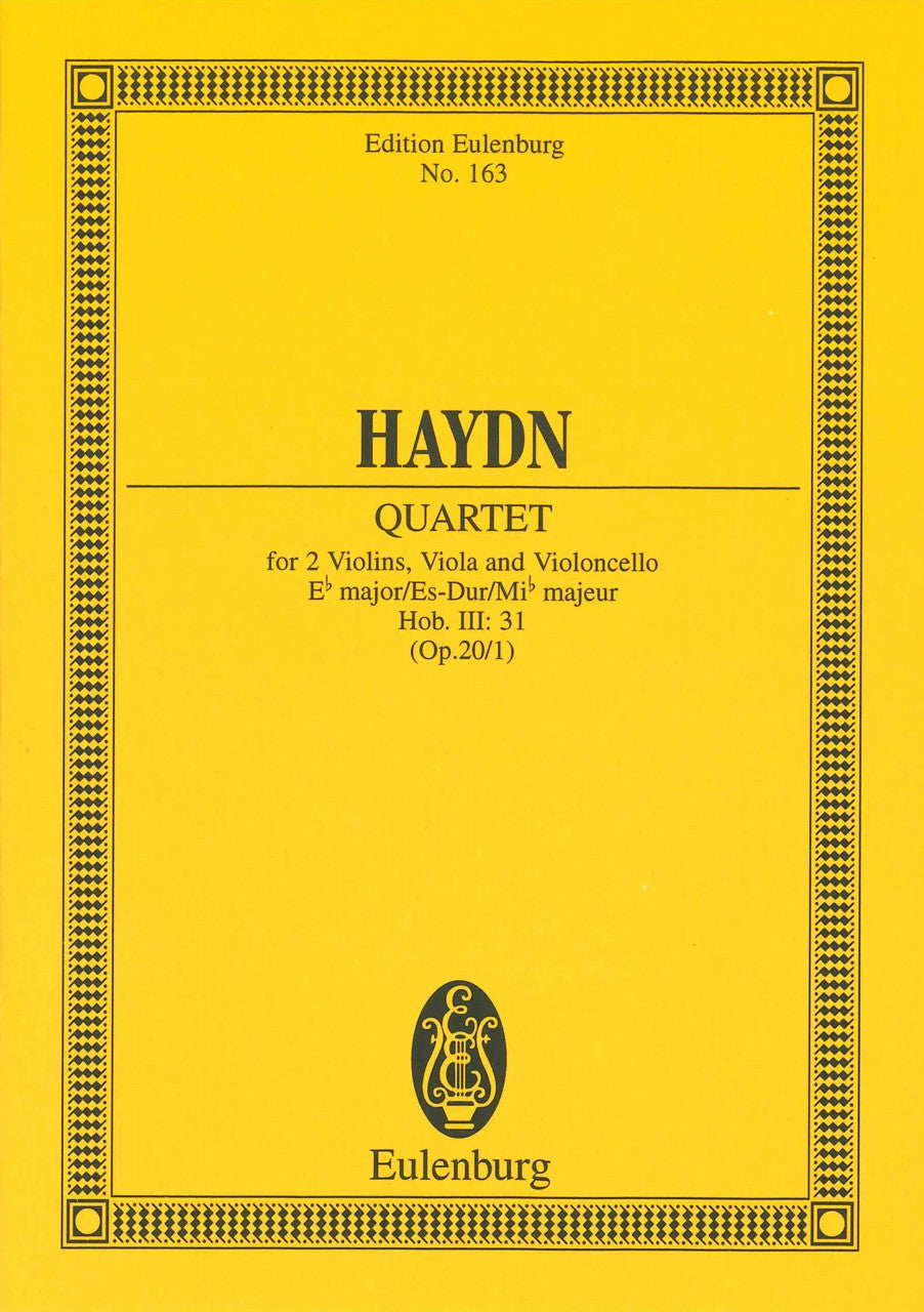 Haydn, String Quartet op. 20/1 in Eb (Eulenburg)