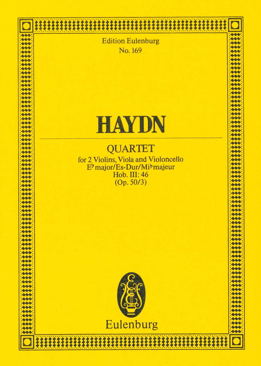 Haydn, String Quartet op. 50/3 in Eb (Eulenburg)