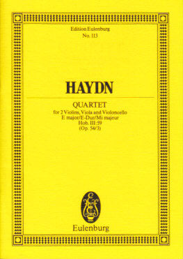 Haydn, String Quartet op. 54/3 in E (Eulenburg)