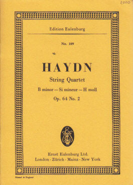 Haydn, String Quartet op. 64/2 in b min. (Eulenburg)