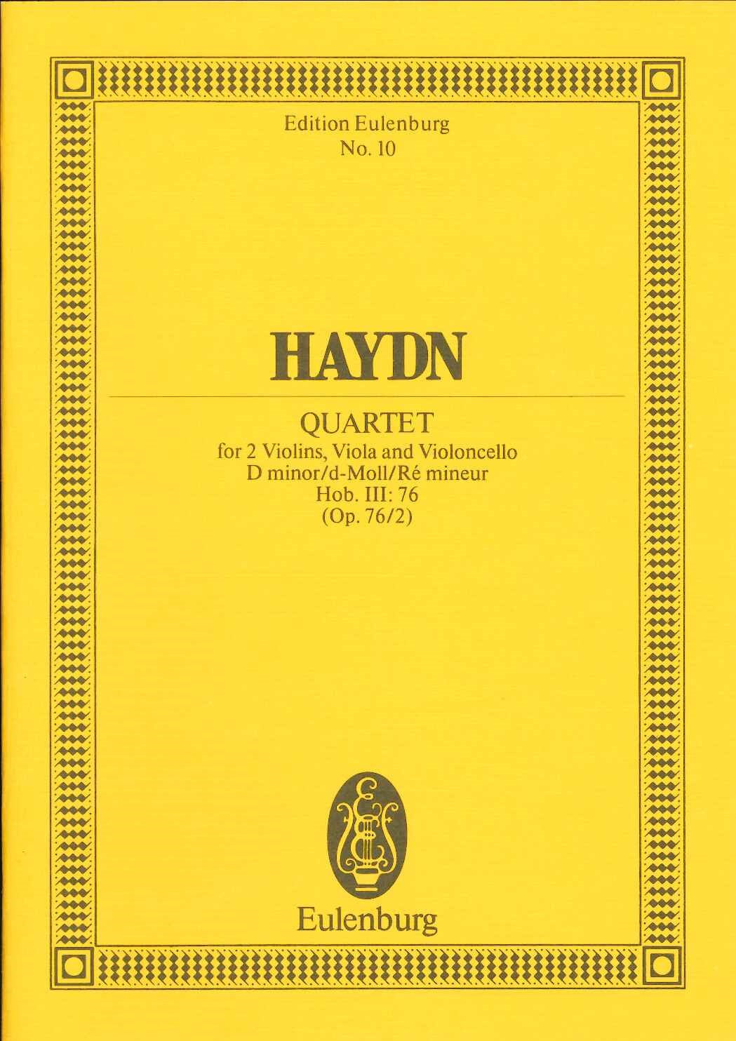 Haydn, String Quartet op. 76/2 'Fifth' (Eulenburg)