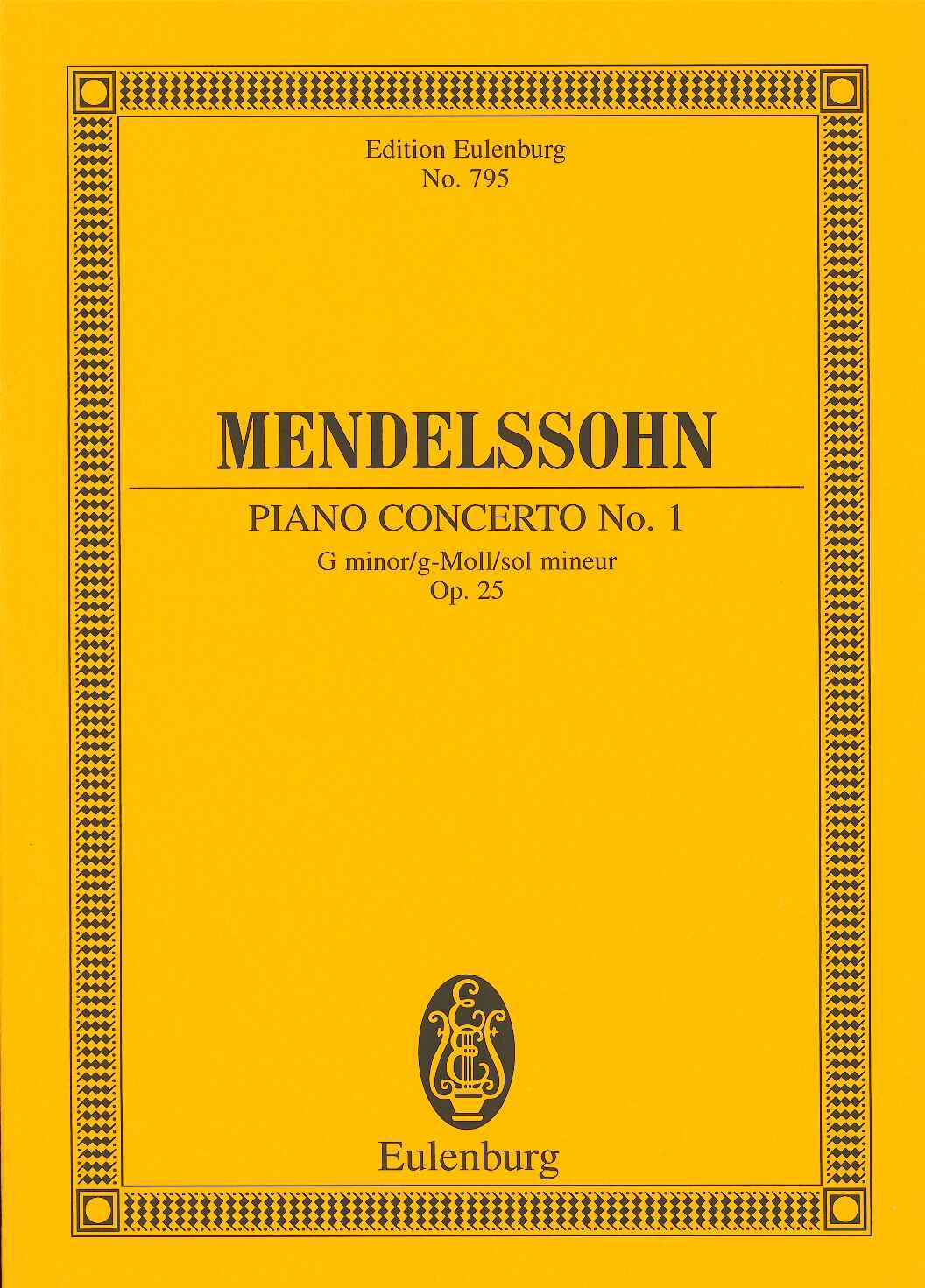 Mendelssohn, Concerto for Piano No. 1 (Eulenburg)