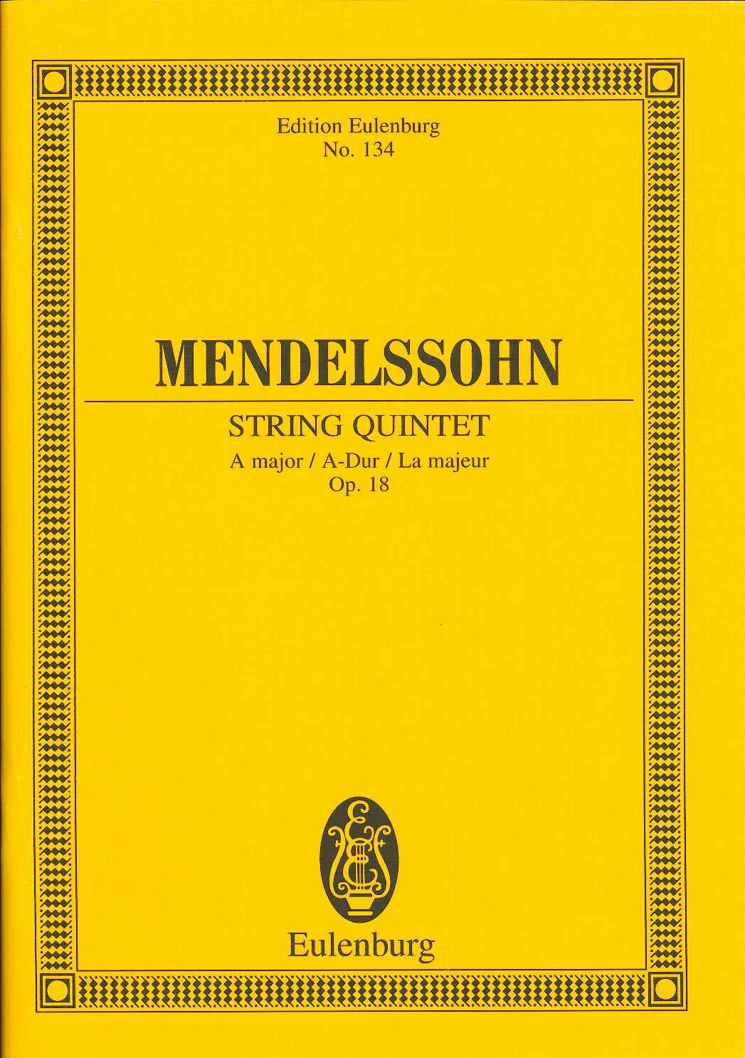 Mendelssohn, String Quintet op. 18 in A (Eulenburg)