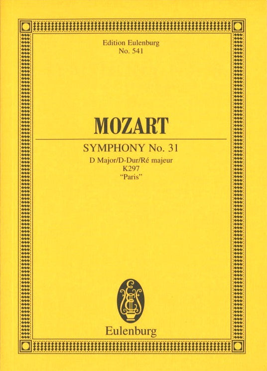 Mozart, Symphony No. 31 KV 297 'Paris' (Eulenburg)