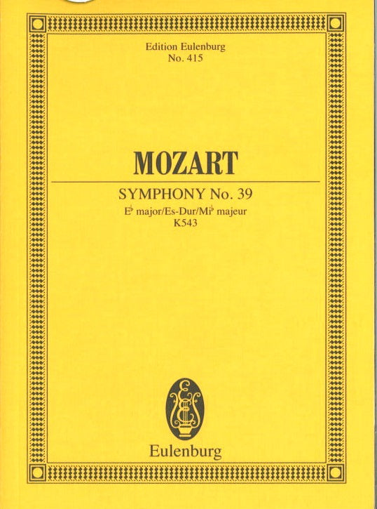 Mozart, Symphony No. 39 in Eb KV 543 (Eulenburg)