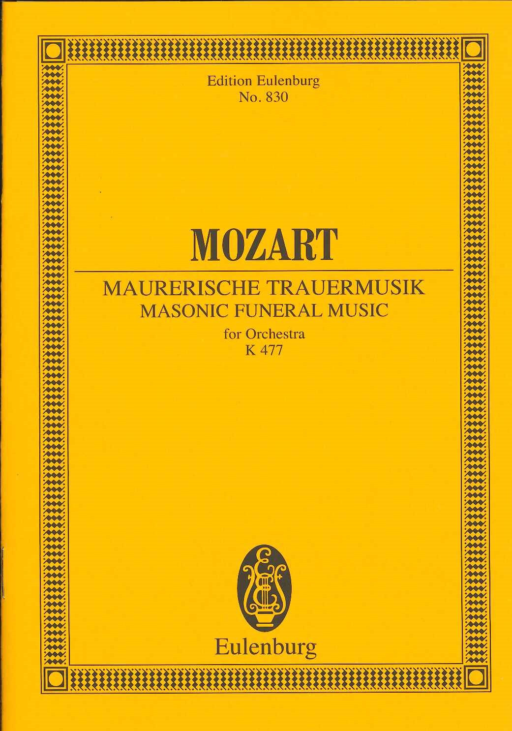 Mozart, Maurerische Trauermusik KV 477 (Eulenburg)