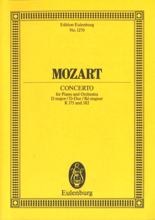 Mozart, Concerto for Piano KV 175 in D (Eulenburg)
