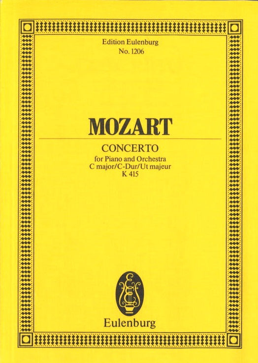 Mozart, Concerto for Piano KV 415 in C (Eulenburg)