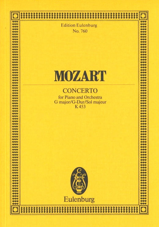 Mozart, Concerto for Piano KV 453 in G (Eulenburg)