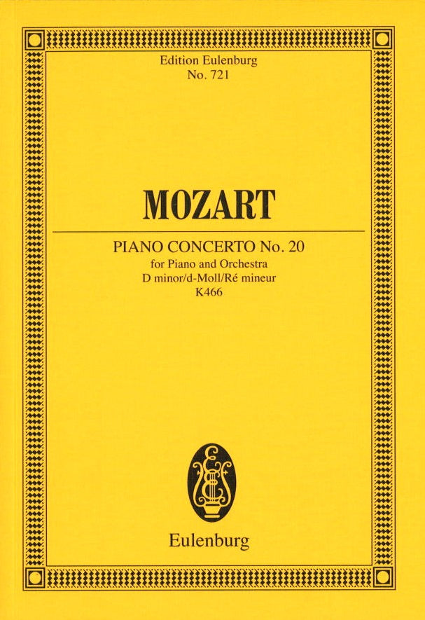 Mozart, Concerto for Piano KV 466 in d (Eulenburg)