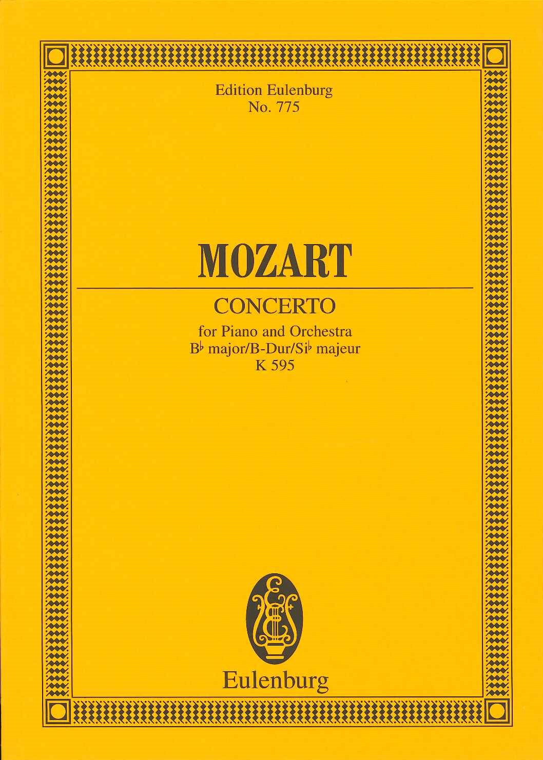 Mozart, Concerto for Piano KV 595 in Bb (Eulenburg)