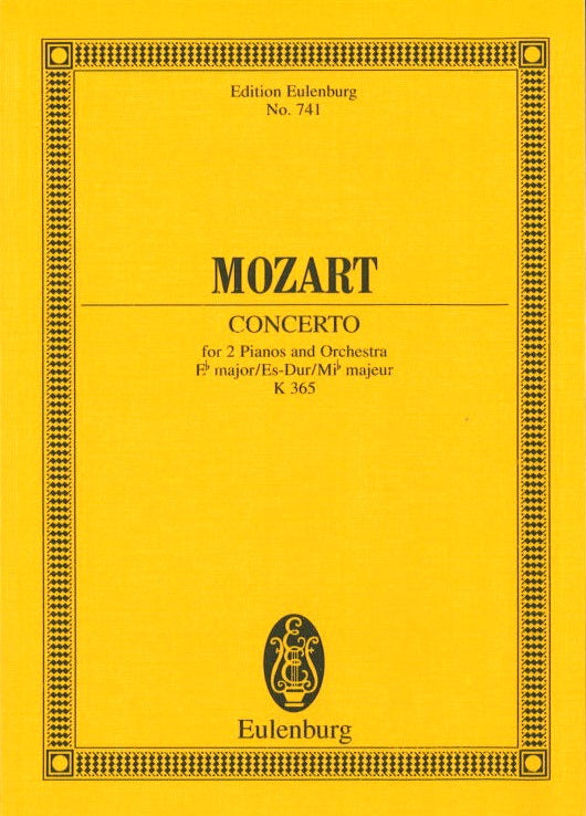 Mozart, Concerto for Piano KV 365 2Pf,Or (Eulenburg)