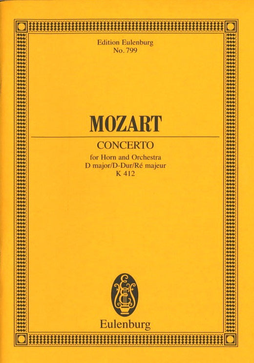 Mozart, Concerto for Horn KV 412 (No. 1) (Eulenburg)