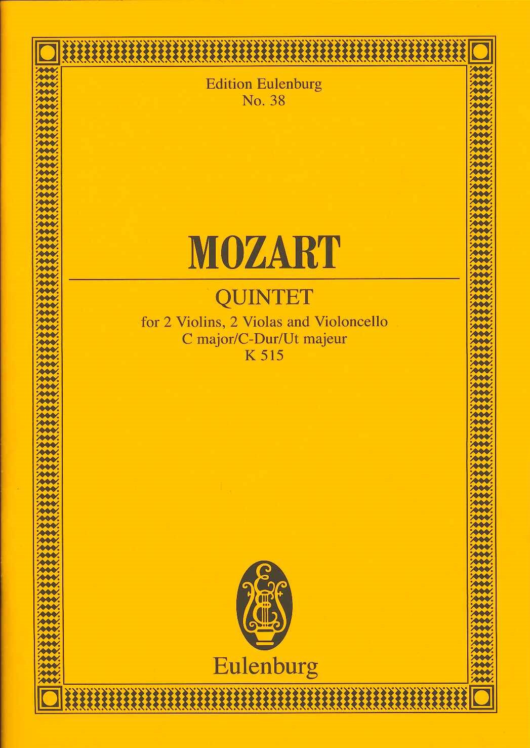 Mozart, String Quintet KV 515 in C (Eulenburg)
