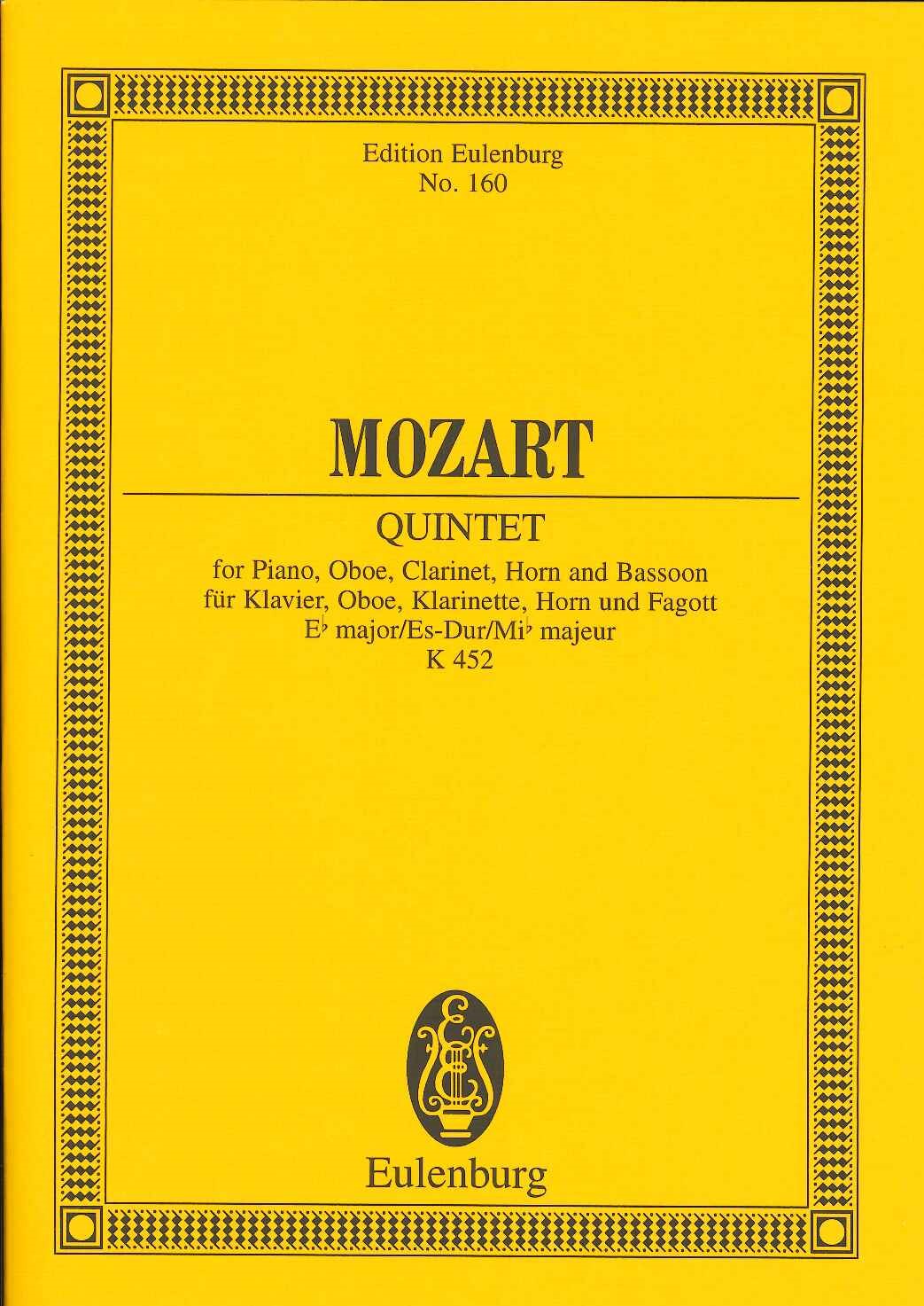 Mozart, Quintet KV 452 in Eb (Wind,Pf) (Eulenburg)