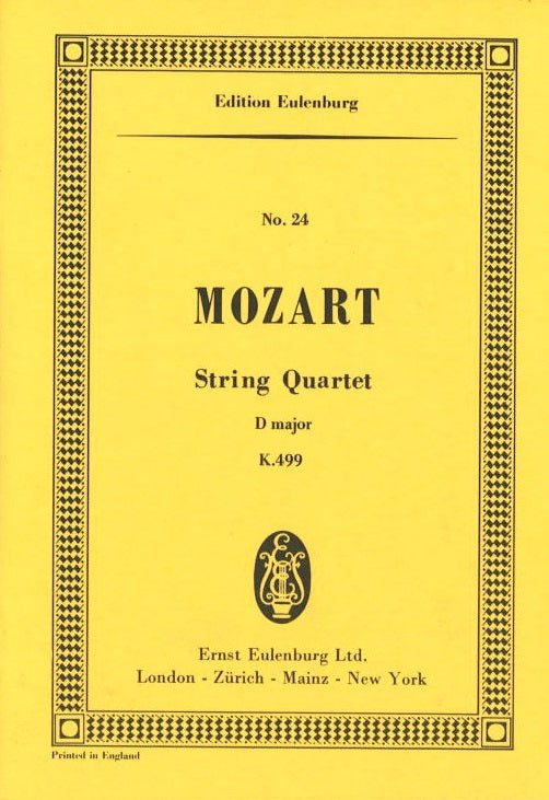 Mozart, String Quartet KV 499 in D (Eulenburg)