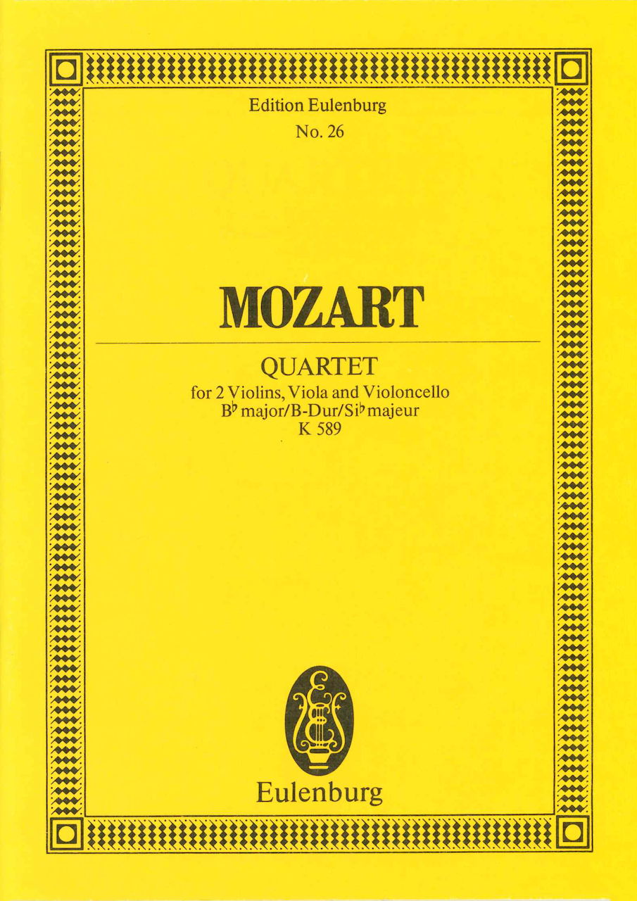 Mozart, String Quartet KV 589 in Bb (Eulenburg)
