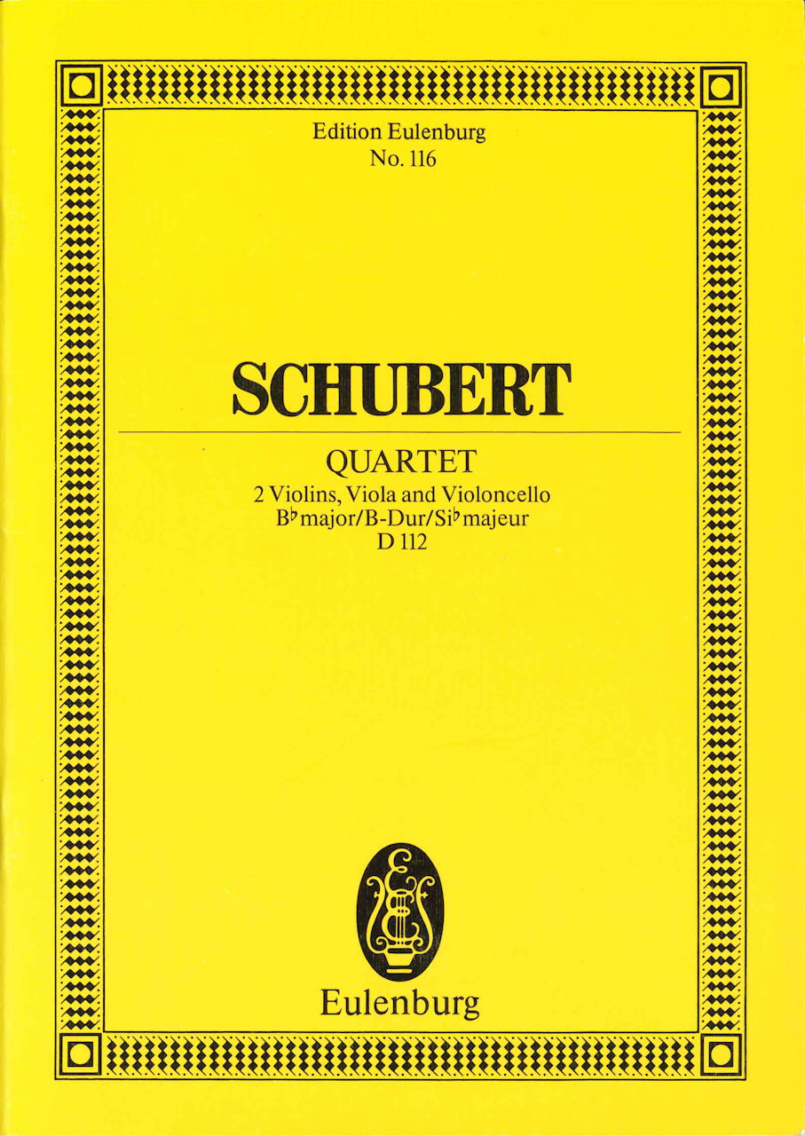 Schubert, Quartet D 112 in Bb (No. 8) (Eulenburg)