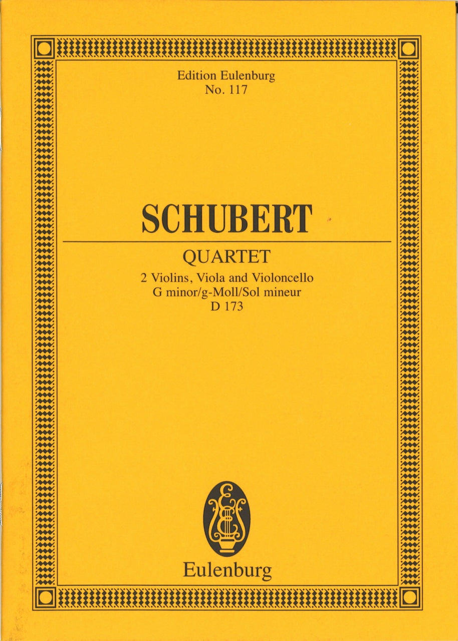 Schubert, Quartet D 173 in g (No. 9) (Eulenburg)