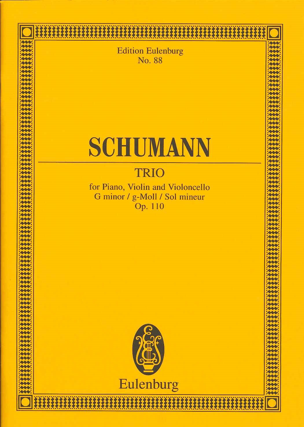 Schumann, Piano Trio op. 110 in g (Eulenburg)