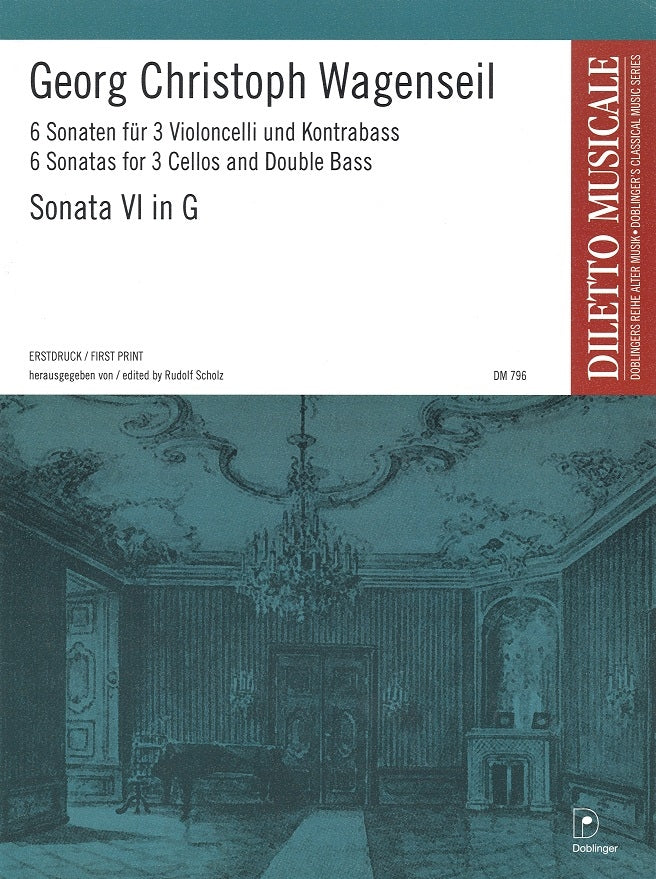 Wagenseil, Sonata No. 6 in G (3Vc,CB) (Doblinger)