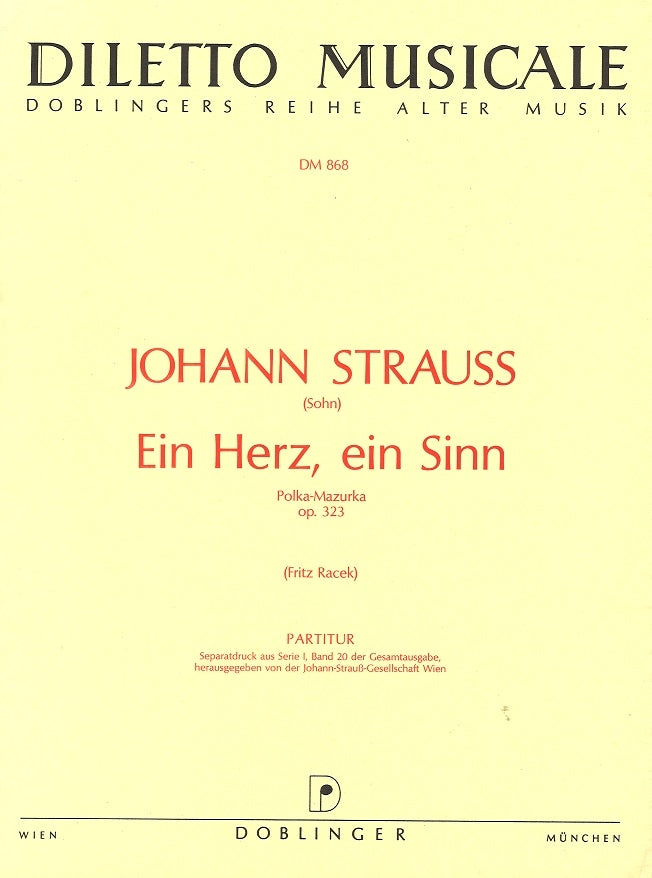 Strauss,J, Ein Herz op. 323 (Partitur) (Doblinger)