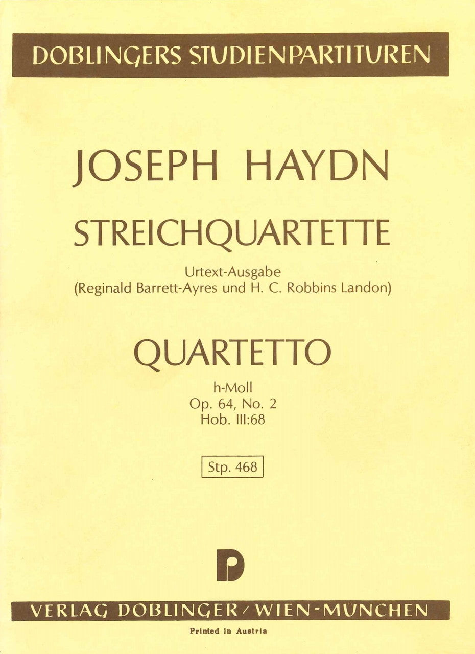 Haydn, String Quartet op. 64/2 in b min. (Doblinger)