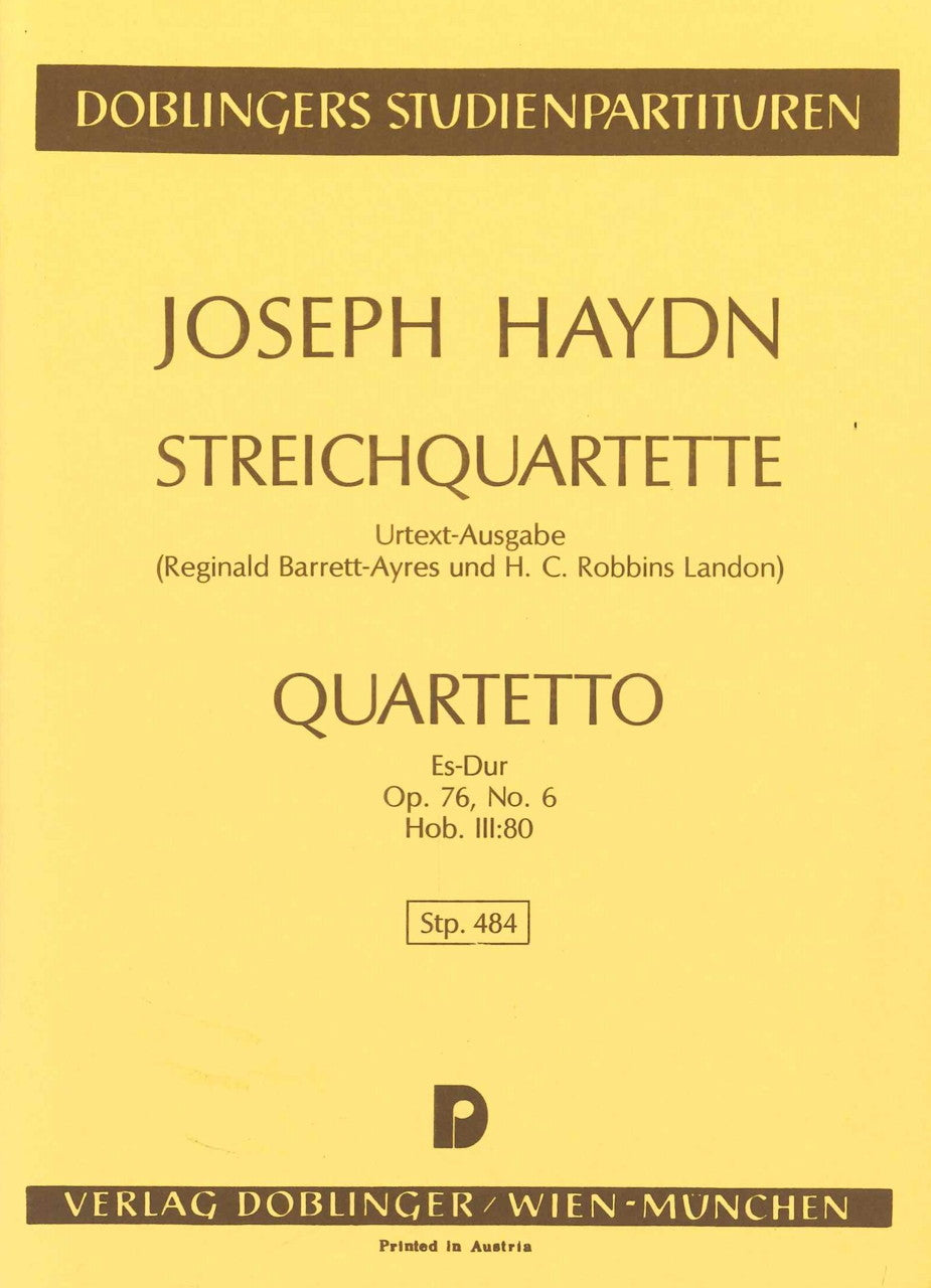 Haydn, String Quartet op. 76/6 in Eb (Doblinger)