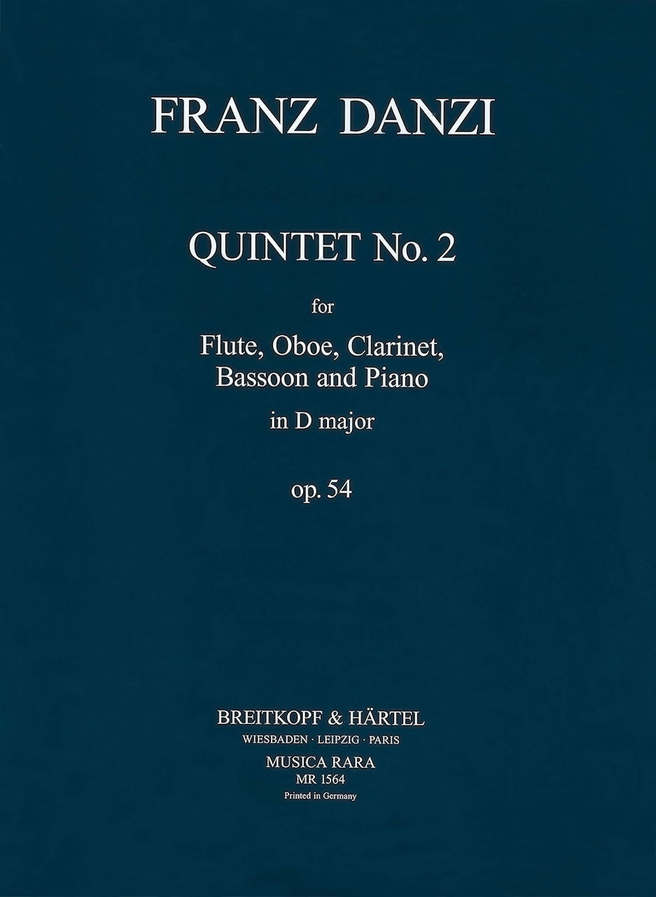 Danzi, Quintet op. 54 (Fl,Ob,Cl,Bn,Pf) (Musica Rara)