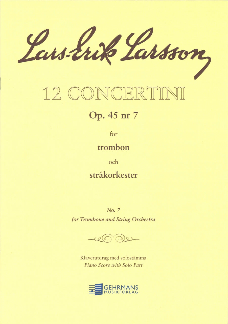 Larsson, Concertino for Trombone (Gehrmans)