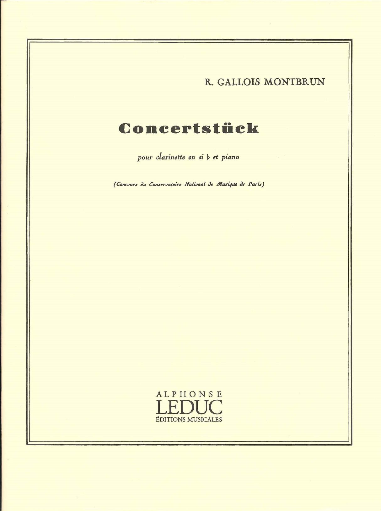 Gallois-Montbrun, Concertstuck (Leduc)