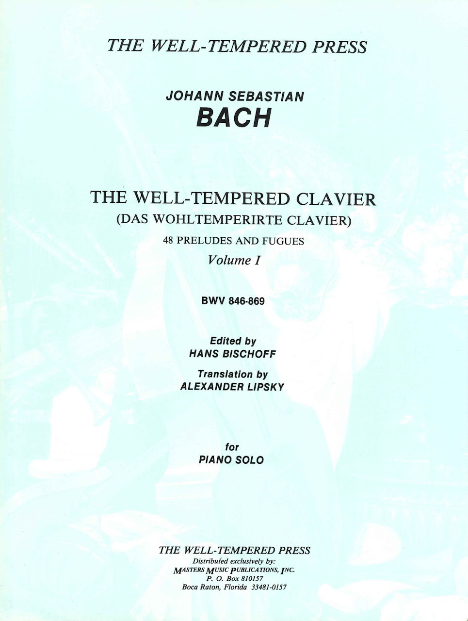 Bach, Well-Temperd Clavier 1 (Bischoff) (Masters Music)
