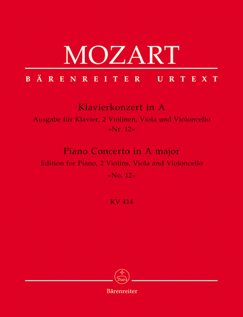 Mozart, Concerto KV 414 in A (Pf,Str) (Barenreiter)