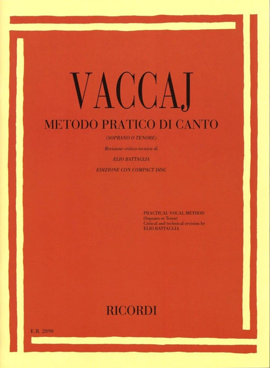 Vaccai, Metodo pratico. Sop/Ten (+Audio) (Ricordi)